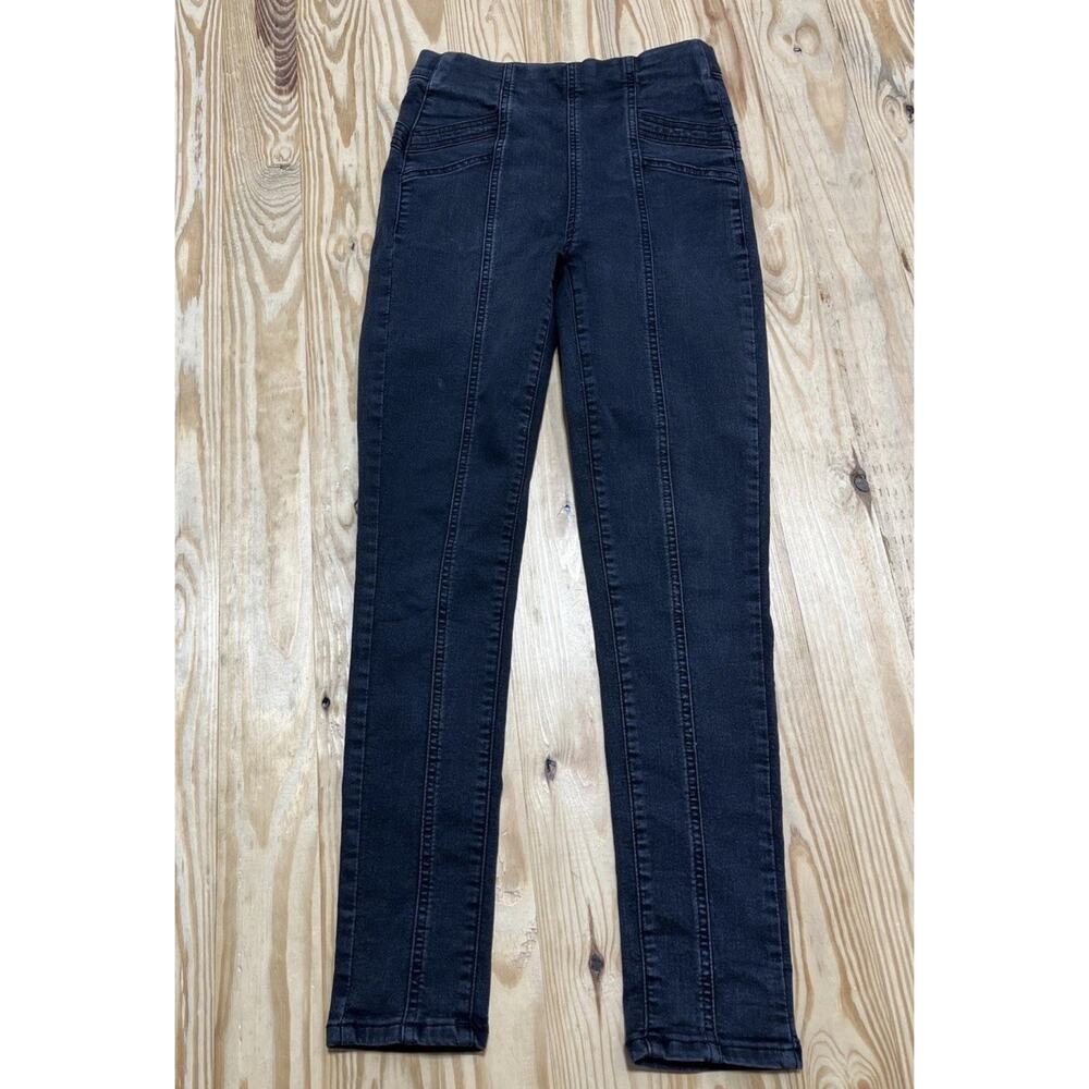 Free People Stretch 'Feel Alright Skinny' Jean, High Rise Black- Size 25